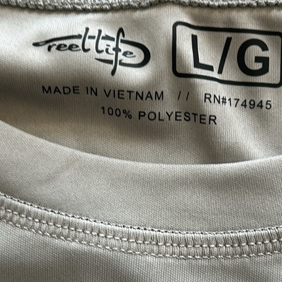 Reel Life Gray Long Sleeve Shirt Size Large. NWT. - Picture 8 of 9